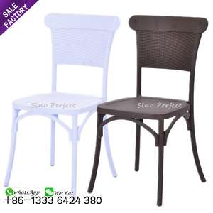 Supply Simple Customized Strong Plastic Stackable White Black Plastic <b>Chairs</b> for Wedding Banquet Party - Product Image 1