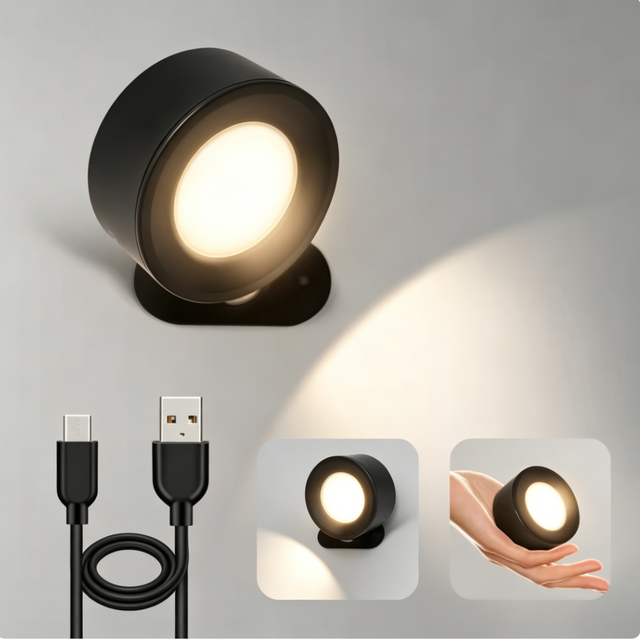 Rechargeable Motion Sensor Wall Light, Fluorescent Light Source & Adjustable Color Temperature – Energy - Saving