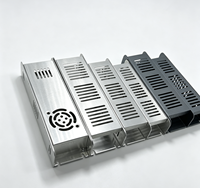 Boîtier d'alimentation à découpage fin en alliage d'aluminium pour intérieur, avec trous de ventilation, fabrication OEM personnalisée en usine