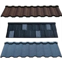 Tuiles de toiture en acier galvanisé revêtues de pierre colorée, modernes, résistantes à la chaleur, durables, pour usage hôtelier, à prix abordable