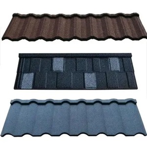 Tuiles de toiture en acier galvanisé revêtues de pierre colorée, modernes, résistantes à la chaleur, durables, pour usage hôtelier, à prix abordable - Product Image 2