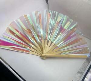 Abanico de Mano de PVC Natural, Estilo Ángel con Diseño Floral, para Decoración del Hogar o Regalos Empresariales, con Diseño de Llavero - Product Image 5