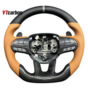 Volant en fibre de carbone véritable personnalisé YTcarbon pour Grand Cherokee Charger Challenger <span class=keywords><strong>Durango</strong></span> Chrysler 300 SRT <span class=keywords><strong>SRT8</strong></span> Trackhawk - Product Image 3