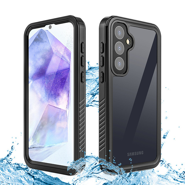 For Samsung A55-5G Compatible Outdoor Waterproof Sports Protective Case Shockproof Dustproof with Full Coverage Phone Grip 4G
