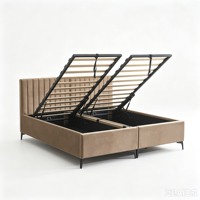 Ensemble de meubles de chambre à coucher de style européen 2026 : Lit king-size de luxe, lit king-size moderne avec cadre de lit double rembourré