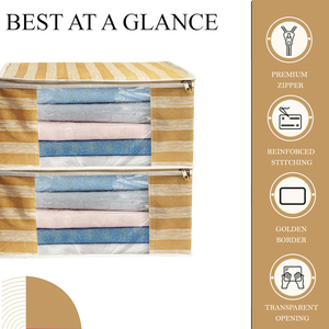 Stripes Print Brown Transparent Saree Pouch Work Saree Cover For Womens In Wholesale High Quality Transparent Saree <b>Storage</b> <b>Bag</b> - Product Image 3