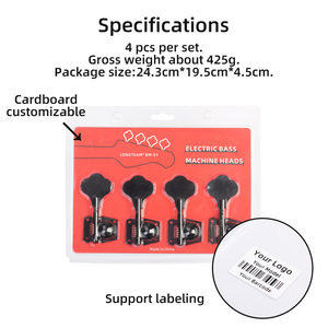 Lack nd hrhrome 4 ight pen lecoreja lectric ASS achine eeads Keys ununers et Ass ASS uitar ununing - Product Image 5