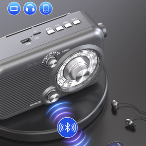 Radio rétro portable BT FM/AM/SW 3 BANDES Haut-parleur intégré Stéréo Type-C Chargement Connexion BT téléphone/ordinateur portable/ordinateur USB/TF 3.5MM - Product Image 6