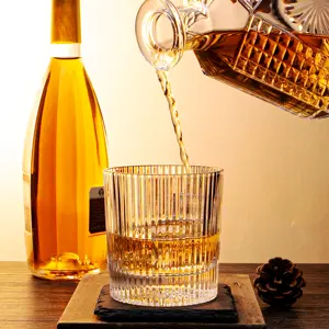 Novare Whiskyglazen Ouderwetse Whiskyglas Whiskyglas-Houten Geschenkdoos Wodka Tuimelaar Wijnbeker