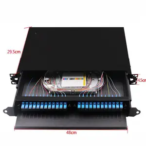 Fiber Optic 12 Cores Outdoor Odf Cabinet 24 Port Patch Panel