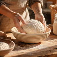 Panier de levage en rotin indonésien, panier de levage artisanal pour la boulangerie artisanale et les boulangeries professionnelles