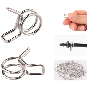 Fournisseur OEM Colliers de serrage à ressort 5-14mm Kits de colliers de serrage à ressort à <span class=keywords><strong>double</strong></span> fil en acier inoxydable pour tuyau de carburant - Product Image 2