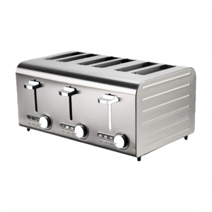Grille-pain commercial à fentes larges |   Distributeur de toasts chauffants 4/6 tranches, entièrement automatique avec température et temps réglables - Product Image 4