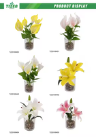Tizen Offre Spéciale Artificielle Mini En Pot Fleur Artificielle Tulipe Fleurs Bonsaï pour La Décoration De La Maison Artificielle Rose Fleur En Pot