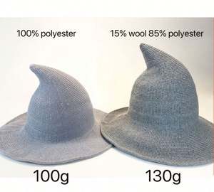 Wholesale Custom Unisex OEM Customized Witch Autumn Winter <b>Wizard</b> Knitted Bucket <b>Hat</b> Festival Party Multi Color Halloween <b>Hat</b> - Product Image 2