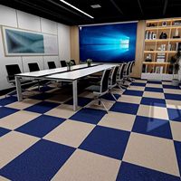 Dalles de moquette commerciales modernes de 12 x 12 pouces, à coller, fabriquées à la machine avec un dos antidérapant en asphalte pour une utilisation au bureau