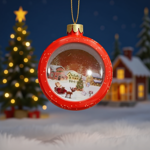 Homeera Decorative Ornament 13.5x7cm Round Iron Christmas Ball Festival Tree Decoration - Product Image 2