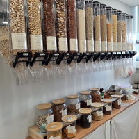 Menyimpan Dispenser Makanan Curah Permukaan Jernih Dispenser Sereal