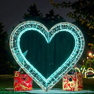 Glowing Heart Decoration for Retail Windows Shopping Plazas Hotel Courtyards and Seasonal Customer Photo Moments - Product Image 1