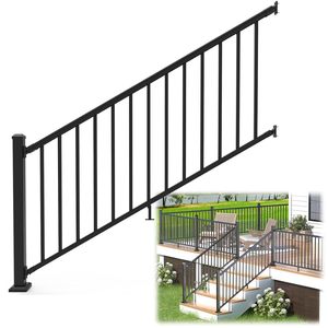 Op maat gemaakt buitengelingsysteem van elk materiaal: roestvrij staal, aluminium, glas, balkon, terras, veiligheid - Product Image 2