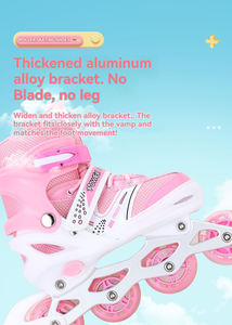 Patins à glace <span class=keywords><strong>Patin</strong></span> à roulettes Ski Lame 3mm Inoxydable Réglable Enfants pour Filles Enfants - Product Image 3