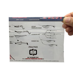 Pochette d'emballage de leurre de pêche à la traîne en plastique souple, sac à fermeture éclair avec impression personnalisée - Product Image 4