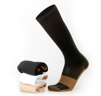 Chaussettes Sport pour hommes femmes noir décontracté quantité été Tia genou haute cuivre chaussettes de Compression