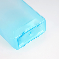 Bouteilles à pompe en plastique PET bleu dégradé personnalisées de 400 ml, flacons vides pour soins de la peau, lavage des mains et du visage, lotion, shampoing, matériau PE