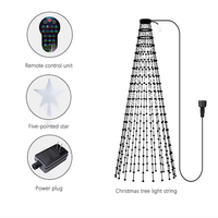 Lampu Natal LED Programmable IP65 Tinggi 2.1m dengan Kontrol Aplikasi Magic Dot dan Kabel Kulit untuk Dekorasi Liburan Dalam dan Luar Ruangan