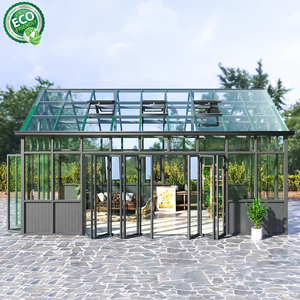Casa de Jardín de Aluminio, Impermeable, con Techo Triangular, Independiente, Personalizable, con Techo Solar OEM - Product Image 2