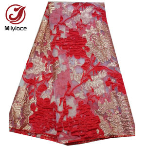 Tela de encaje estilo italiano para mujer, tejido de estilo africano, Jacquard, Organza, FRANCÉS - Product Image 5