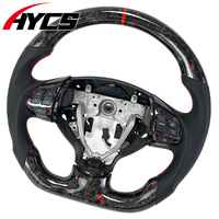 JDM Racing Intérieur Cuir Perforé Personnalisé Rouge Forgé Volant en Fibre de Carbone pour Mitsubishi Lancer Evolution EVO X