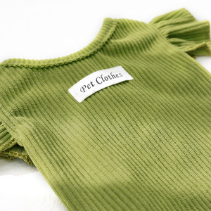 Pet <b>Clothes</b> Knitted Ruffle Sleeve Vest Solid Color <b>For</b> Small Medium Dogs <b>Cats</b> Cute Design - Product Image 4