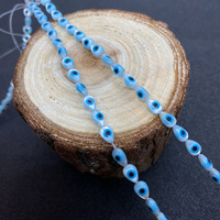 Perles en forme de goutte d'eau, cœur, coquillage rond, ornement œil bleu, perles à trou droit pour bracelet, pendentif, vêtement, accessoires d'artisanat