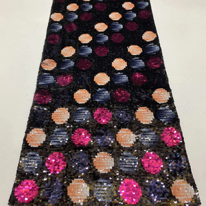 Tissu en maille 5mm boules colorées paillettes Dobby sergé tissé Techniques pour sacs de broderie chapeaux accessoires pour garçon Patchwork Sequin - Product Image 1