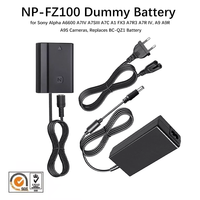 Pour Sony Alpha A7III NP-FZ100 batterie factice alimentation continue Kit adaptateur secteur fabriqué en ABS Compatible A6600 A7IV A7SIII A7R IV