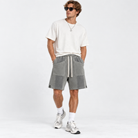 Shorts décontractés pour hommes, style streetwear printemps/été, style européen et américain, vintage, délavés, effet usé, coupe ample