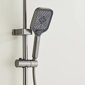Système de <span class=keywords><strong>douche</strong></span> thermostatique de luxe avec affichage numérique <span class=keywords><strong>LED</strong></span>, contrôle de température en temps réel, jet de pluie et jets corporels pour salle de bain moderne - Product Image 4