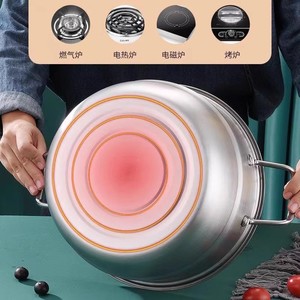 Stainless Steel Three Layer <b>Steamer</b> 28cm With Lid Household Steam Pot For Cooking And Serving - Product Image 5