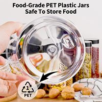 Bocaux en plastique PET 250ml/8Oz, contenants cosmétiques vides, pots avec couvercle en or UV
