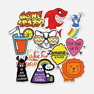 Customized Die Cut Logo Stickers Vinyl PVC UV Resistance Printing Label Waterproof Self Adhesive Custom Stickers