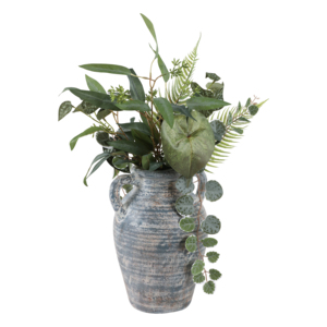 Vaso in terracotta con silhouette curva, vaso decorativo per fiori, accessorio da tavolo per il soggiorno - Product Image 2
