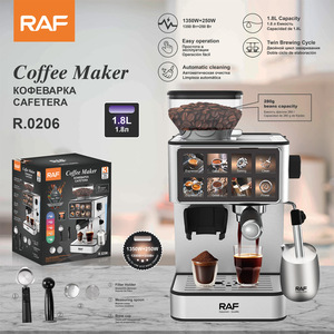 European Standard Cross-Border Touch Screen Espresso Pump Fancy Fully Automatic <b>Coffee</b> Machine Plastic Italian Bean Grinding Pla - Product Image 2
