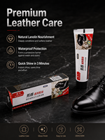 Black Bull Aromatische Creme Sofort-Glanz Schuhpolitur Kompakte Lederreparaturpaste für Formelle Schuhe Langanhaltende Glanzpflege Einfach Anzuwenden