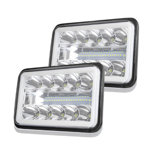 ไฟหน้า LED สี่เหลี่ยม 5 นิ้ว แบบสามแถว พร้อมวงแหวน Angel Eye ไฟสูง-ต่ำ สำหรับรถบรรทุกและรถออฟโรด - Product Image 2