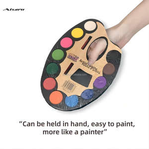 Offre spéciale, peinture d'art populaire, débutant, apprentissage d'art, artiste 12 couleurs, <span class=keywords><strong>Palette</strong></span> d'<span class=keywords><strong>aquarelle</strong></span> solide avec pinceau de <span class=keywords><strong>petite</strong></span> taille - Product Image 2