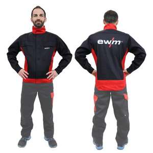EWM AG Powershield DIN EN ISO 11611 Veste de soudage Matériau en cuir Sécurité au travail Protection contre les accidents Protection personnelle - Product Image 1