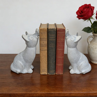 Serre-livres décoratifs en fonte en forme de chat, supports de livres en métal pour étagères, bureaux, chambres