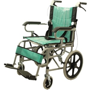 Silla <span class=keywords><strong>de</strong></span> ruedas plegable Manual ligera, inodoro <span class=keywords><strong>de</strong></span> tubo <span class=keywords><strong>de</strong></span> acero grueso para personas <span class=keywords><strong>mayores</strong></span>, equipo <span class=keywords><strong>de</strong></span> rehabilitación transfronterizo - Product Image 5