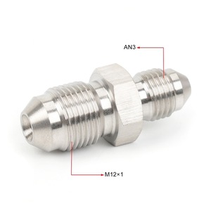 Adaptateur de raccordement fileté en acier inoxydable AN3 M12x1 pour conversion de tuyau de frein, longueur 32 mm - Product Image 2